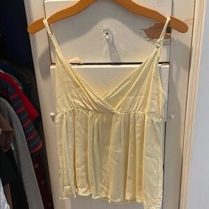 YELLOW BRANDY MELVILLE BABY DOLL TOP